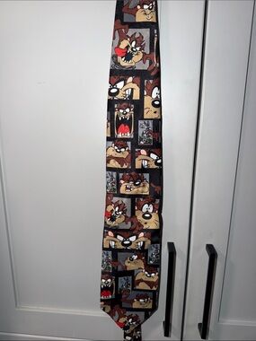 Warner Bros. Looney Tunes Taz Stamp Collection Tie - Black, Brown, Red